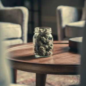 marijuana in jar